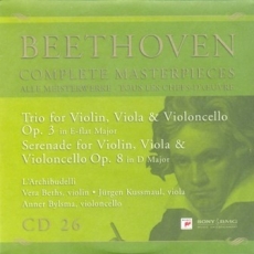 CD26 – Trio for Violin, Viola and Cello Op.3 in E-flat Major / Serenade Op.8 in D Major