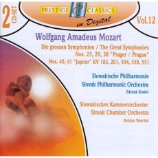 Mozart, symphonies № 25, 29, 38, 40, 41, (Zdenek Kosler, Bohdan Warchal)