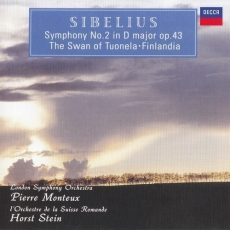 Sibelius. Sinfonia nro 2 (Monteux); Tuonelan joutsen, Finlandia (Stein)
