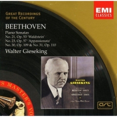 L. van Beethoven Piano Sonatas 21 'Waldstein', 23 'Appassionata', 30, 31 Walter Gieseking