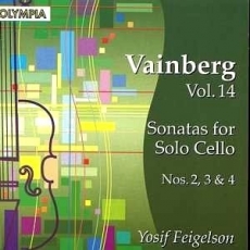Vainberg Series vol. 14 - Sonatas Nos. 2-4 for Solo Cello (Yosif Feigelson)