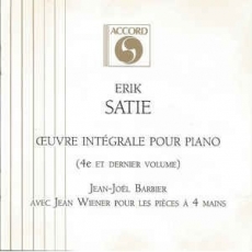Satie - Oeuvre Integrale Pour Piano Vol.4 - Jean-Joel Barbier