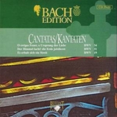 Cantatas: O ewiges Feuer, o Ursprung der Liebe, BWV 34; Der Himmel lacht! die Erde jubilieret, BWV 31; Es erhub sich ein Streit, BWV 19