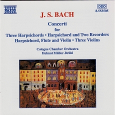 Concerti for three Harpsichords, violins and flute - BWV 1044, 1057, 1063, 1064, Cologne Chamber Orchestra - Helmut Müller-Brühl