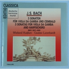 Bach - 3 Sonatas for Viola da Gamba and Harpsichord - Kuijken, Leonhardt